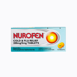 Nurofen Cold & Flu Relief 200mg/5mg – 16 Tablets