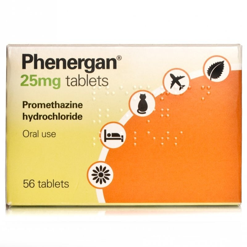 Phenergan Tablets 25mg-56 x 25mg Tablets