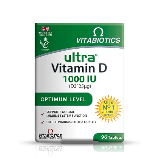 Vitabiotics Ultra Vitamin D 1000 IU Optimum Level - 96 Tablets
