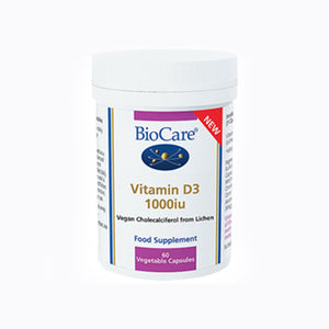 Biocare Vitamin D3 1000iu – 60 Vegetable Capsules