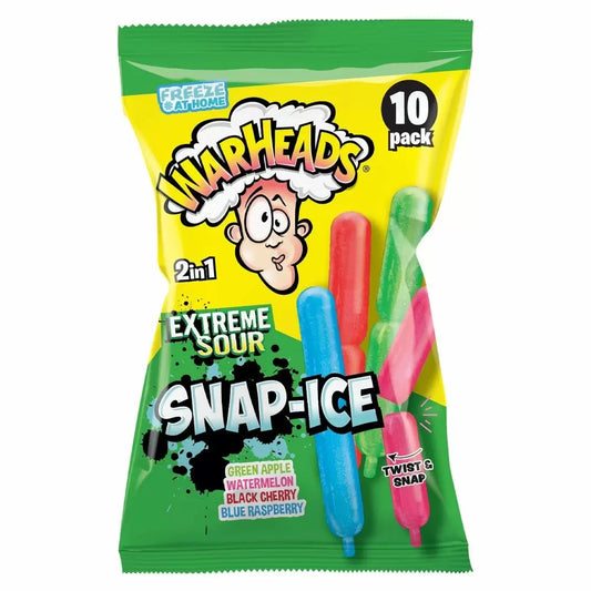 Warheads Extreme Sour 2 In 1 Snap Ice Sticks 450ml x 1