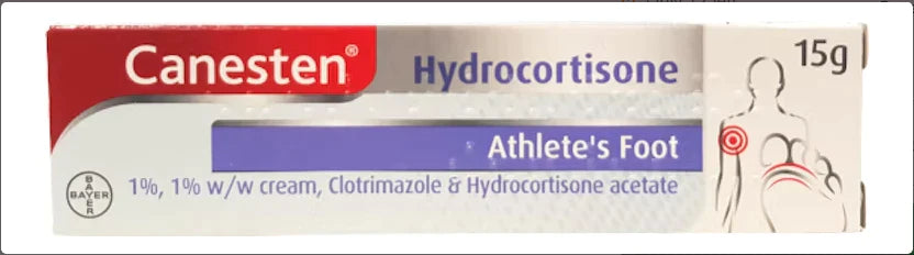 Canesten Hydrocortisone Cream 15g - Athletes Foot