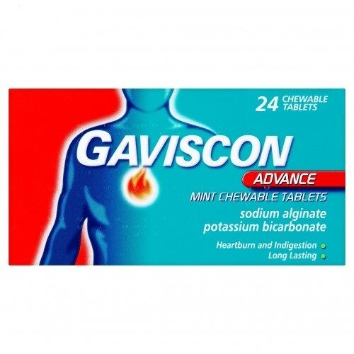 Gaviscon Advance Mint Chewable - 24 Tablets