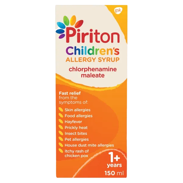 Piriton Hayfever & Allergy Relief Syrup for Children-150ml | x3 Pack