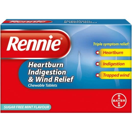 Rennie Heartburn, Indigestion & Wind Relief Chewable Tablets 24's