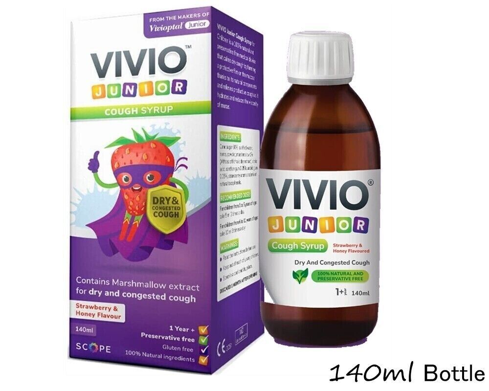 VIVIO Junior Cough Syrup Relief for Dry & Congested Cough in Kids
