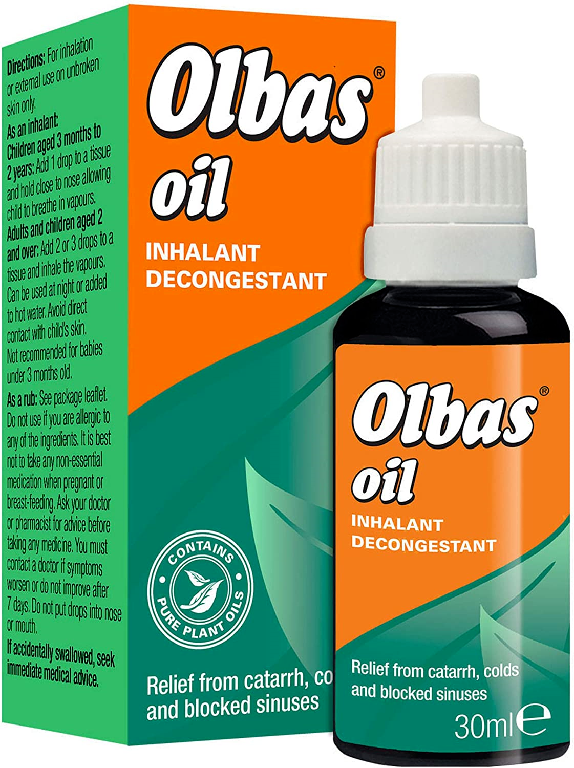 Olbas Oil 30ml - Inhalant Decongestant Oil - Relief from Catarrh, Colds
