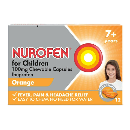 Nurofen for Children 7+ Years Chewable Capsules Soft - 12