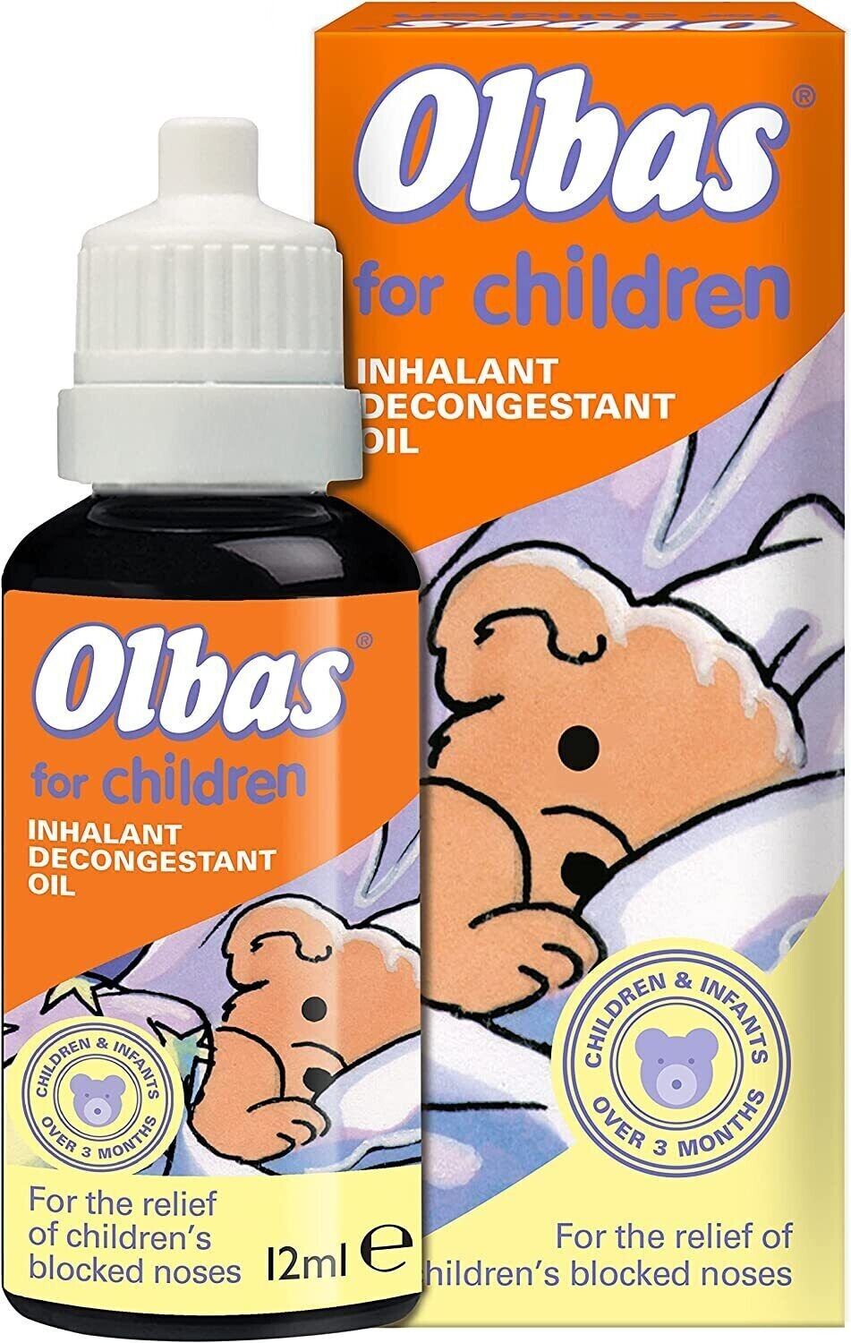 Olbas Oil For Children 12ml - Inhalant Decongestant Oil - Relief from Catarrh,