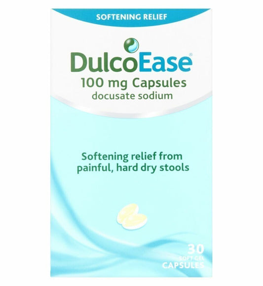 DulcoEase Stool Softener 100mg – 30 Capsules