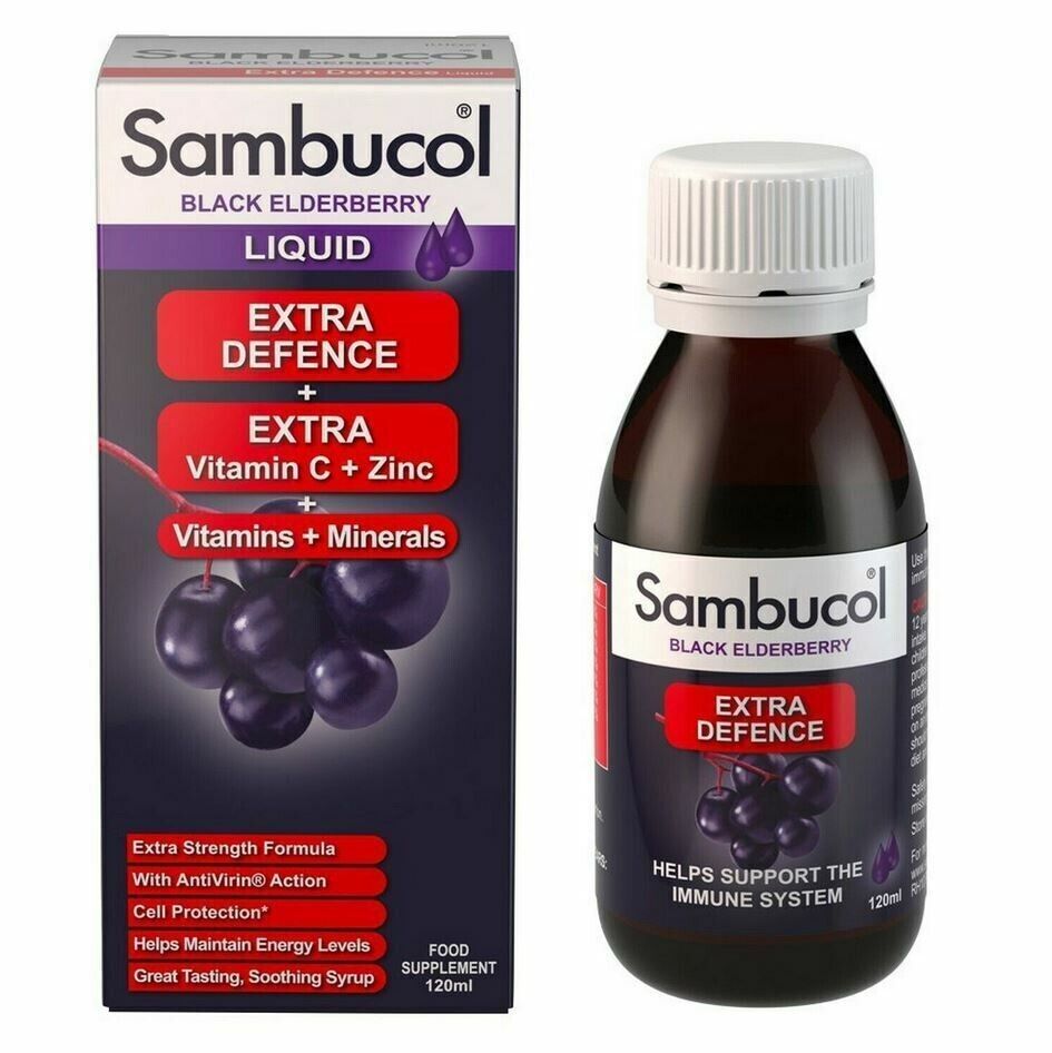 Sambucol Extra Defence | Vitamin C Black Elderberry Liquid-120ml