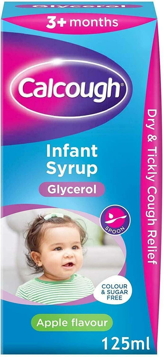 Infant Syrup Apple Flavour 3+ Months, 125ml Calcough