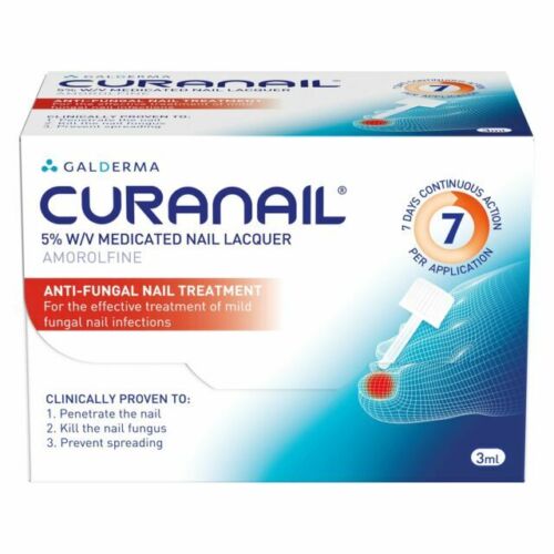Galderma Curanail 5% Fungal Nail Treatment 3ml Medicated Nail Lacquer Toe Feet