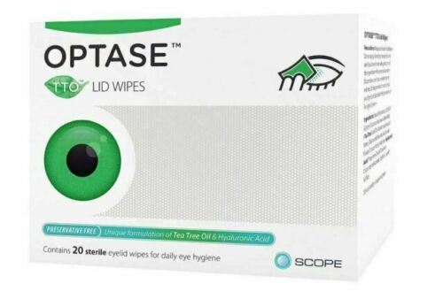 Optase Tto (Tea Tree Oil) Eye Lid 20 Wipes Preservative Free Scope Blepharitis
