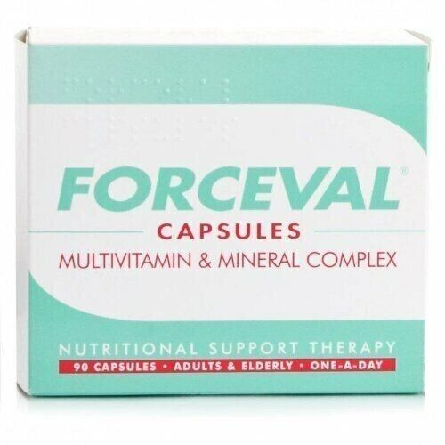 90 Capsules - Forceval Multivitamins & Minerals Capsules - One a day vitamin
