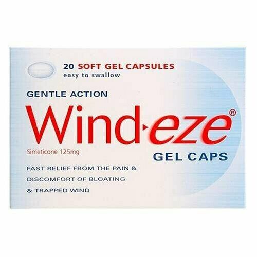Wind-eze Gel Caps For Trapped Wind Dicomfort of Bloating - 240 Gel Caps